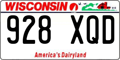 WI license plate 928XQD
