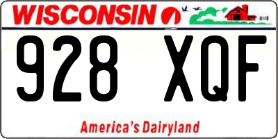 WI license plate 928XQF
