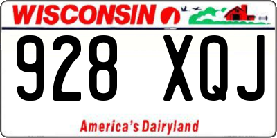 WI license plate 928XQJ