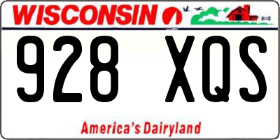 WI license plate 928XQS