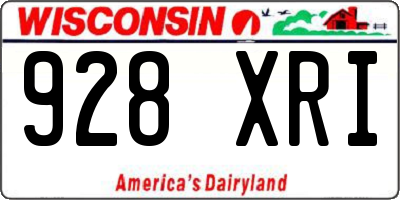 WI license plate 928XRI