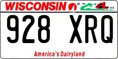 WI license plate 928XRQ