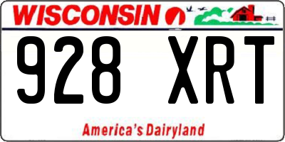 WI license plate 928XRT