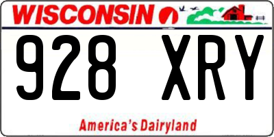 WI license plate 928XRY