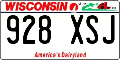 WI license plate 928XSJ