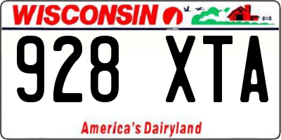 WI license plate 928XTA