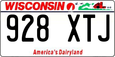 WI license plate 928XTJ