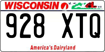 WI license plate 928XTQ