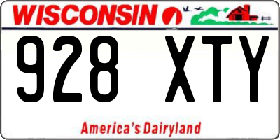 WI license plate 928XTY