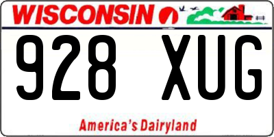 WI license plate 928XUG