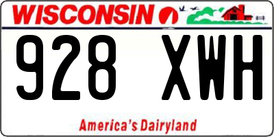 WI license plate 928XWH