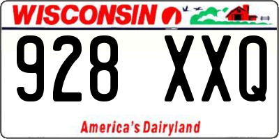 WI license plate 928XXQ