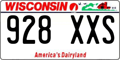WI license plate 928XXS