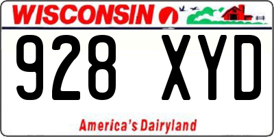WI license plate 928XYD