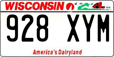 WI license plate 928XYM