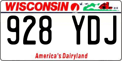 WI license plate 928YDJ