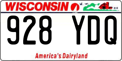 WI license plate 928YDQ