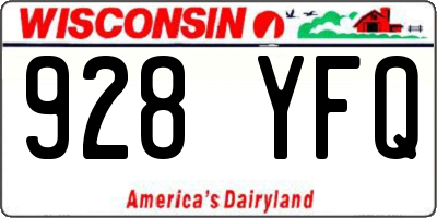 WI license plate 928YFQ