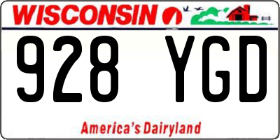 WI license plate 928YGD