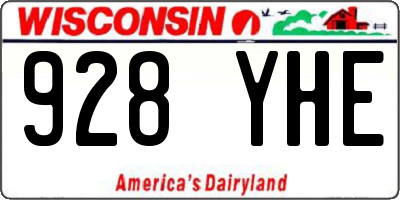 WI license plate 928YHE