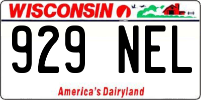 WI license plate 929NEL