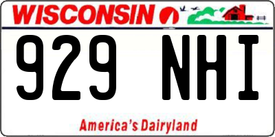 WI license plate 929NHI