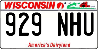 WI license plate 929NHU