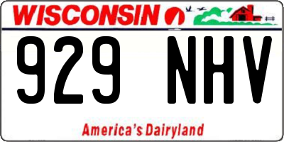 WI license plate 929NHV