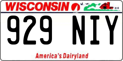 WI license plate 929NIY