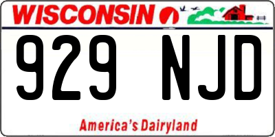 WI license plate 929NJD