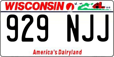 WI license plate 929NJJ