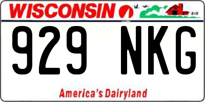 WI license plate 929NKG