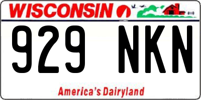 WI license plate 929NKN