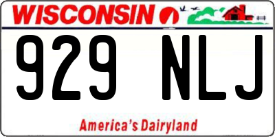 WI license plate 929NLJ