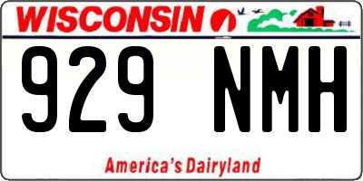 WI license plate 929NMH