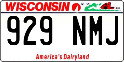 WI license plate 929NMJ