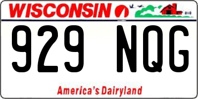 WI license plate 929NQG