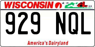 WI license plate 929NQL