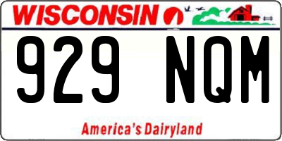 WI license plate 929NQM