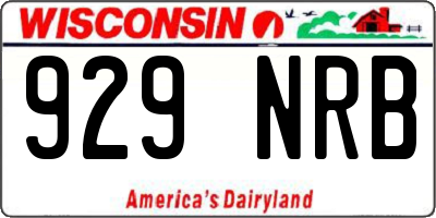 WI license plate 929NRB