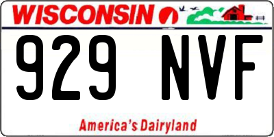 WI license plate 929NVF