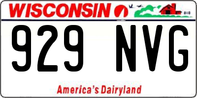 WI license plate 929NVG