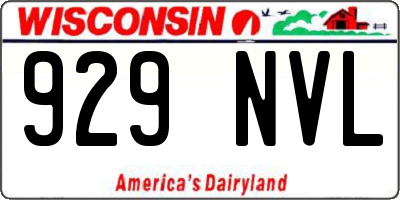 WI license plate 929NVL