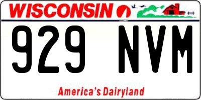 WI license plate 929NVM