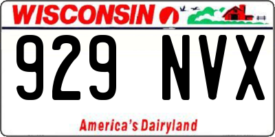 WI license plate 929NVX