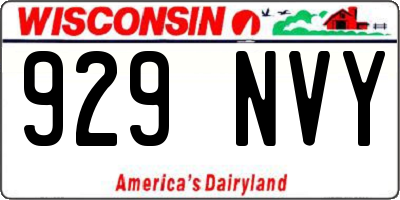 WI license plate 929NVY