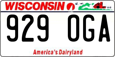 WI license plate 929OGA