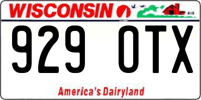WI license plate 929OTX