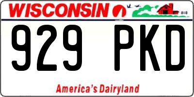 WI license plate 929PKD