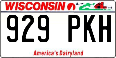 WI license plate 929PKH